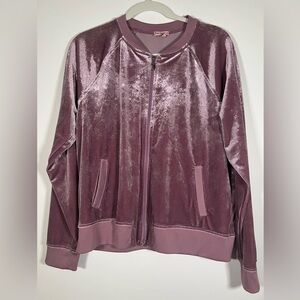 Vintage Y2K Juicy Couture lilac snow sz XL metallic track jacket velvet